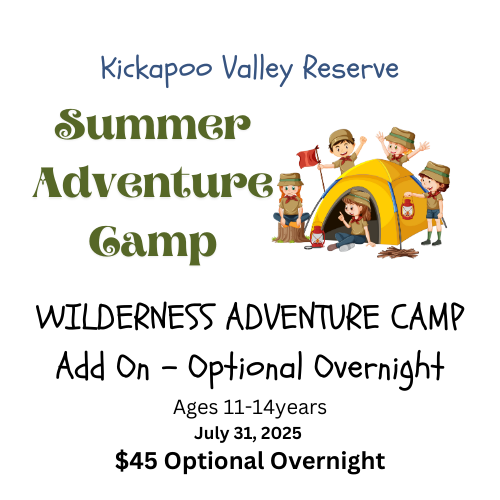 Wilderness Adventure Camp Optional Overnight July 31